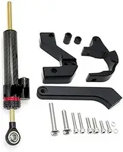 ZUXIM for VSETT, 10+ Electric Scooter Spare Parts Stable Bracket Steering Damper Electric Scooters Damper Kit(Black Carbon Fibre2)