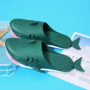 Green Slippers Cute Shark Slides Summer Home Non-slip Couples Outdoor Beach