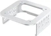 NewHail Under Desk Mount for 2024 Mac Mini M4/M4 Pro, Under Desk Stand and Wall Mount with Heat Dissipation Design, Compatible with Mac Mini M4/M4 Pro, Silver
