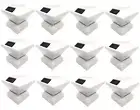 Relightable 12-Pack White Color Solar Light Post Cap 4x4 PVC Fence Style 246WX12