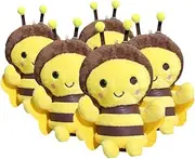 NUOBESTY 5pcs Plush Bee Keychain Soft Stuffed Animal Bee Pendants Bee Decorations Bee Plush Mini Bee Hanging Charm for Boys and Girls Adults