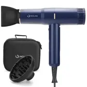 Hair Dryer, 1875W Ionic Blow Dryer with Diffuser, 110, 000 RPM High-Speed Bru...