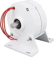 24V 3 Phase Permanent Magnet Generator, Dual Shaft PMA Alternator High Efficiency AC Synchronous Motor Generator with Base for Wind Turbine (200W)