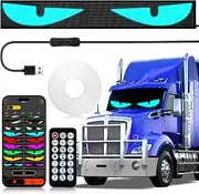 CRILEAL 69.4" Heavy-Duty Truck LED Devil's Eye Light Bar - Professional Grade Programmable Dynamic Lighting System with Dual Bluetooth APP & Remote Control - for Semi-Truck/Windshield Modification