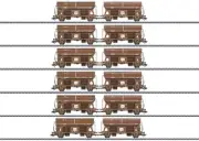 Marklin 46309 HO Danish State Railways Tdgrrs Hinged Roof Car Set (Set of 12)