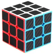Carbon Fiber 3x3 Speed Cube - Classic Puzzle Cube for All Skill Levels