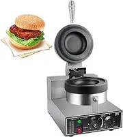 Ice Cream Burger Maker, 1200W Commercial Waffle Maker Non Stick Burger Machine, 50~300℃ Adjustable Temperature Non Stick Bread Donut Heating Machine, for Waffles, Paninis Household or Commercial