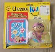 VINTAGE General Mills CHEERIOS Kids Learn & Play Cards & Figurine NEW OLD STOCK