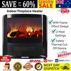 2000W LED Electric Indoor Fireplace Heater w/ Fire/Flame Effect & Timer