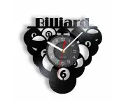 Vintage Billiards Vinyl Clock