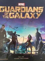 COA Guardians of the Galaxy Signed Zoe Saldana Chris Pratt Vin Diesel Brad Dave