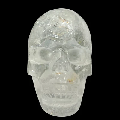 Clear Quartz Golden Healer Dendrites Skull High Quality Crystal Carving 900g
