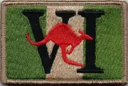 6RAR Unit Colour Patch on Khaki background hook & loop backing, FREE POST✔