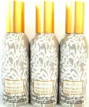 Bath Body Works White Barn MAHOGANY TEAKWOOD Concentrated Room Spray, NEW x 3