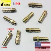 5PC- 3/8" HOSE BARB X 1/8 MALE NPT Brass Pipe Fitting NPT Thread Gas Fuel Water