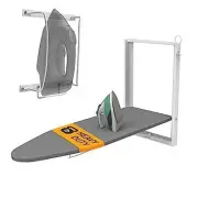 Wall Mounted Ironing Board with Iron Holder, 36.2" X 12.2" Compact Mount Fold