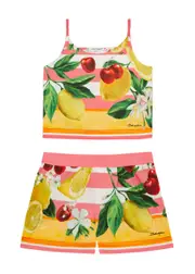 Dolce & Gabbana Kids Printed Cotton top and Shorts set (3-6 Years) - Multicoloured - 03YR (3 Years) 03YR (3 years)