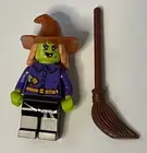 NEW LEGO Witch Scarecrow Minifigure with Broom Halloween