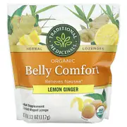 Traditional Medicinals, Organic Belly Comfort, Lemon Ginger, 30 Individually Wrapped Lozenges, 4.13 oz (117 g)