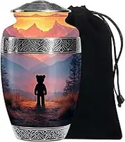 Teady Bear Cremains Containers Adult Urns for Human Ashes Men and Women, Large Funeral Urns for Ashes, (Classic Large, 10 Inch)