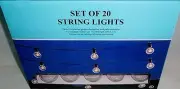 EDISON STYLE STRING LIGHTS Set of 20 Lights End To-End Connection [Round Bulbs]