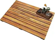 Organizedlife Teak Wood Bath Mat for Bathroom,Wooden Non-Slip Mat,Shower Mat for Bathtub,Pool,Sauna,Spa 60 cm x 40 cm