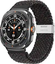 [VEVEL] For Galaxy Watch Ultra 47mm Watchbands Nylon Elastic Braided Solo Loop Strap Bracelet
