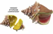 Conch Shell Jeweled Trinket Box with Austrian Crystals, #2