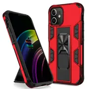 For Apple iPhone 12 Pro Max Mini Case Car Ring Shockproof Army Heavy Duty Cover Red For iPhone 12 Pro Max (6.7'')
