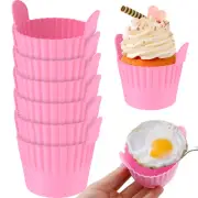 6X Air Fryer Egg Poacher Cups Egg Poaching Cups Heat-Resistant Silicone Ramekin✜