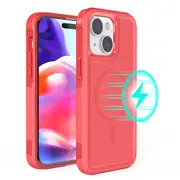 ZUSLAB for Apple iPhone 15 Plus MagSafe Case Rugged Defender Protective Heavy Duty Shockproof Dustproof Cover (2023) - Red