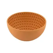 LickiMat Wobble Slow Feeder Boredom Buster Dog Food Bowl - Orange