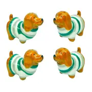2PK 2pc Urban Dog Salt & Pepper Shakers Set Container Ceramic 6x9cm Brown/Sage