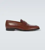 [Loro Piana] Loro Piana Sergio leather penny loafers AU 7 brown
