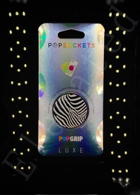 Authentic PopSockets Embossed Metal Zebra Phone Grip PopSocket Pop Socket