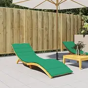 Outdoor Garden Lounger Cushion in Green Oxford Fabric 200 x 50 x 3 cm Seat Cushion for Bench or Sun Lounger Outdoor Furniture Decoration