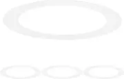 uxcell 4-Pack Goof Rings for 6 Inch Recessed Lights, 5.9" ID 8.1" OD Durable Steel Trim Ring Flush Mount White Can Light Trim Ring Cover for Ceiling Can Downlights