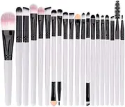 20 Pcs Makeup Brush Set Eyeshadow Eyebrow Powder Foundation Contour Lip Brushes