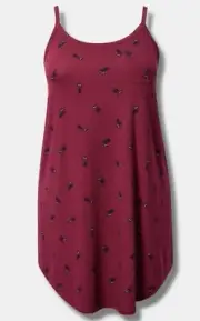 NEW Super Soft Jersey Cami Sleep Gown- Sz 2, cat print