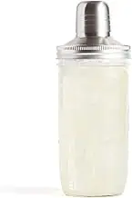 Jarware Mason Jar Cocktail Shaker Lid for Wide Mouth Mason Jar, Stainless Steel
