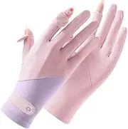 [Mealah] Unisex UV Protection Sunblock Gloves - Women Men Full Finger Touchscreen Non Slip Gloves Breathable Summer Outdoor Gloves