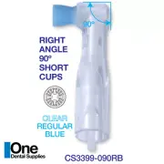 Dental Disposable Prophy Angles Clear Regular Short Cups 90° Latex Free 100's