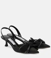 [Jimmy Choo] Jimmy Choo Brook 50 embellished slingback pumps AU 4 black