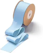 CHUQING Light Blue Ribbon Grosgrain Hair Ribbons Sky Blue Gift Bow Ribbon Fabric Blue Wedding Decor Chiffon Ribbon,1.5 inch x 25 Yd