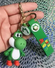 Super Mario bros Keychain vibrant color 3d rubber Nintendo Yoshi
