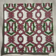 2 Preppy Pink Green Lattice Cocktail Napkins Decoupage