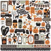 Echo Park - Spooky 12x12 Element Stickers Halloween Scrapbook Journal Planner