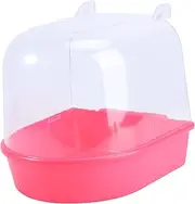 VICASKY Caged for Small Birds Covered Cage for Canaries Budgies and Parrots Design Red Color