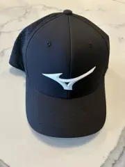 NEW Mizuno Tour Vent Snapback Hat Cap Black