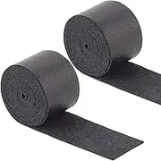 GORGECRAFT 9-10m Genuine Leather Strips 21mm Wide Lamb Skin Texture Flat Leather Cord Black Top Grain Soft Sheep Skin Hide for DIY Sewing Crafts Garment Edging Hemming Belts Bracelet Jewelry Making
